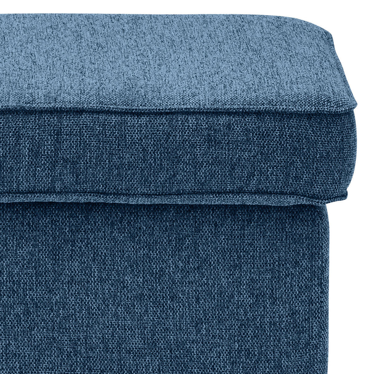HOCKER in Textil, Holzwerkstoff Dunkelblau  - Schwarz/Dunkelblau, Basics, Holzwerkstoff/Textil (63/43/42cm) - MID.YOU