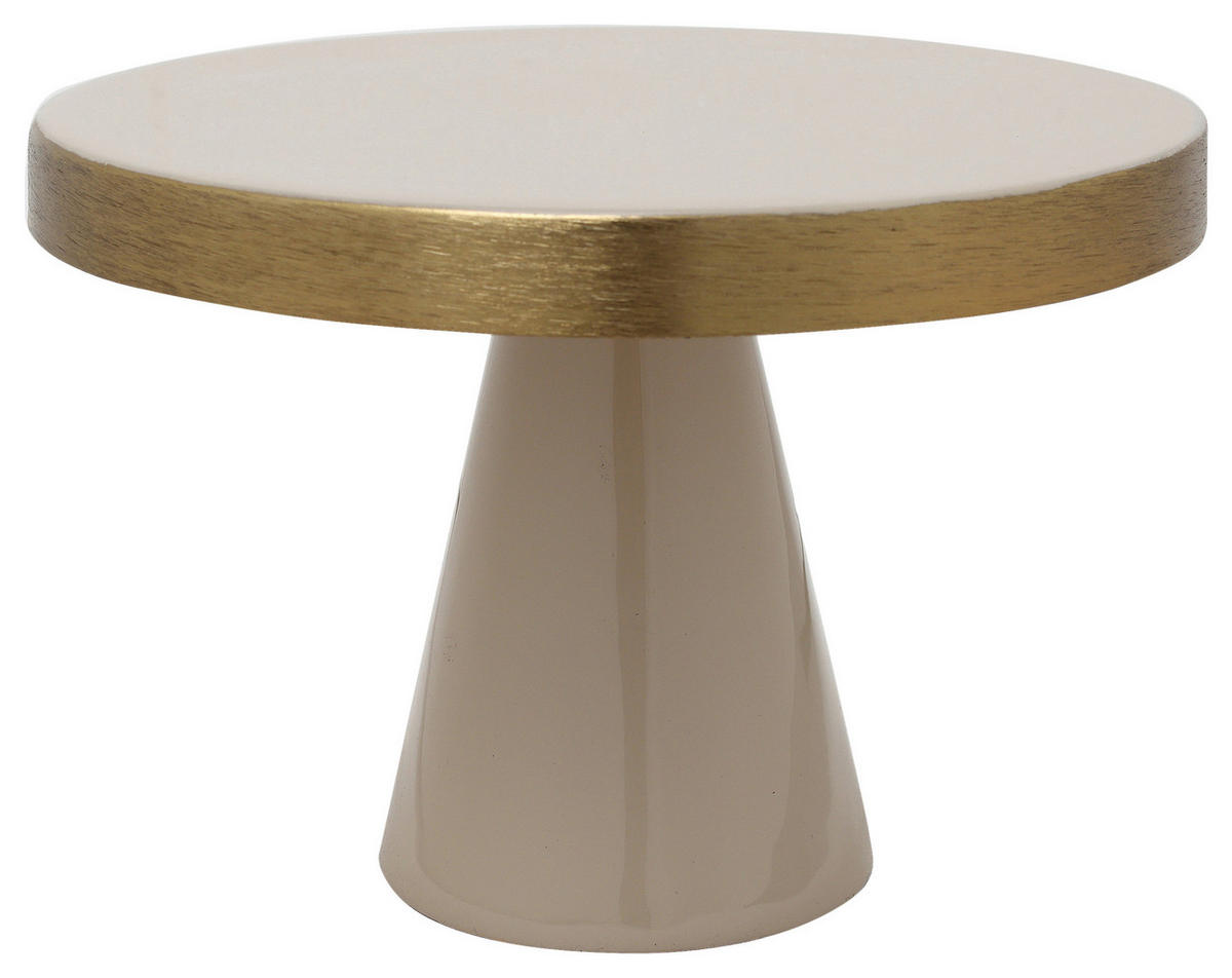 TORTENPLATTE - Beige/Goldfarben, Trend, Metall (30/14cm) - Kayoom