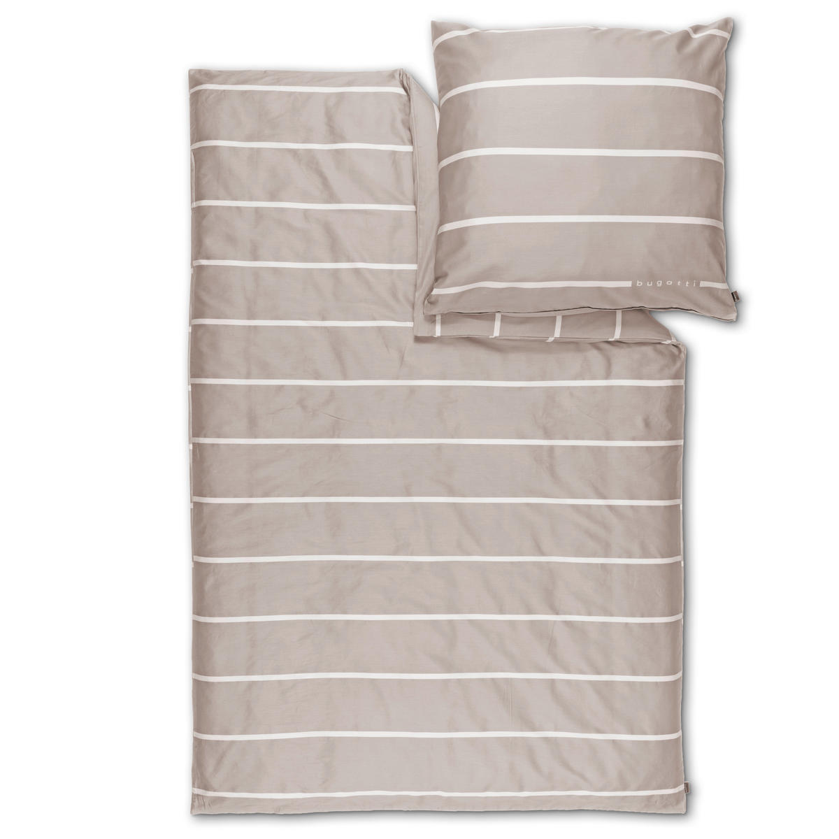 LIZENZBETTWÄSCHE Satin 135/200 cm  - Beigebraun, Basics, Textil (135/200cm) - Bugatti