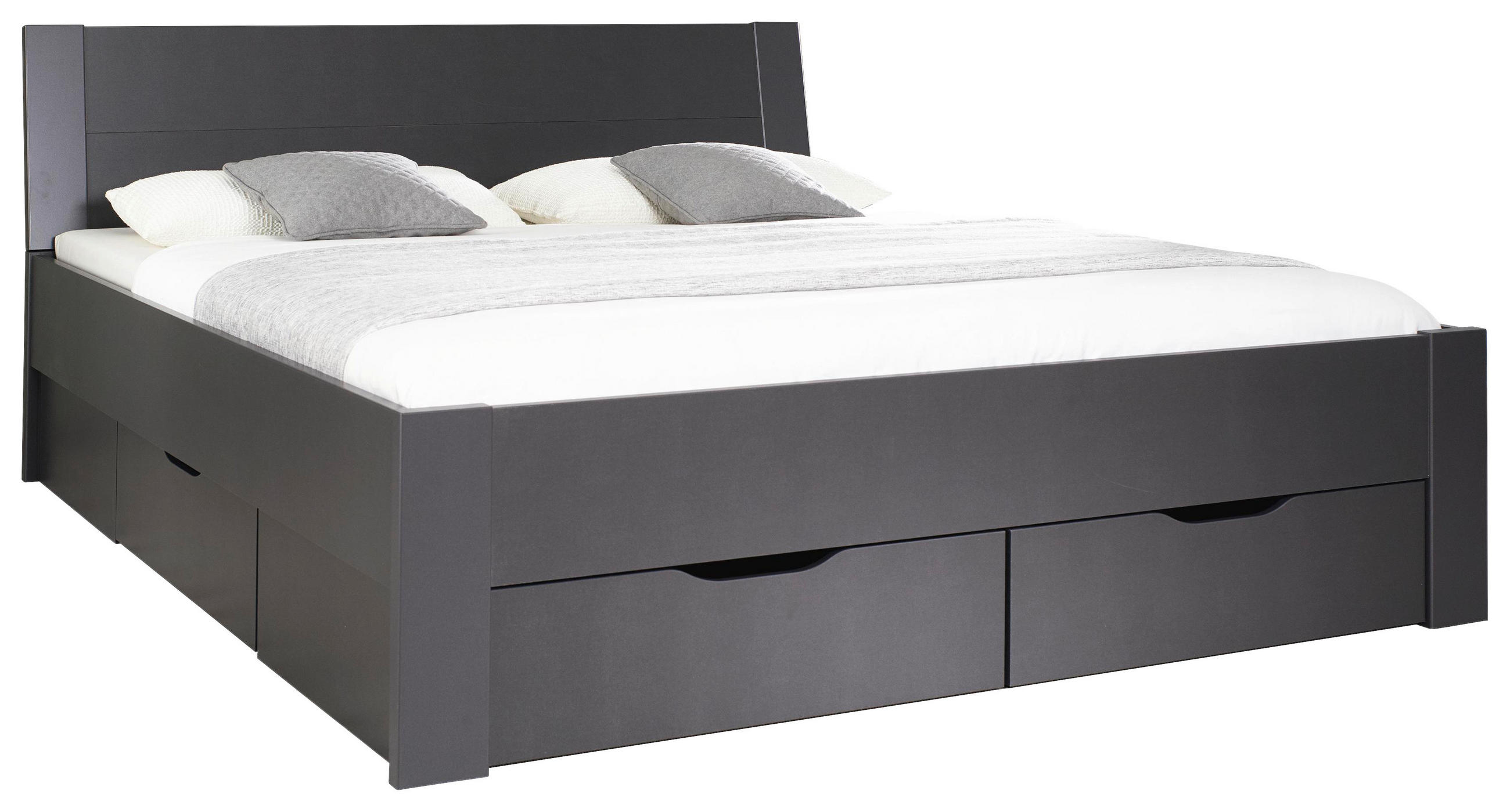 STAURAUMBETT 160/200 cm  Grau   - Grau, Design, Holzwerkstoff (160/200cm) - Xora