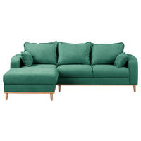 ECKSOFA Mikrofaser Mintgrün  - Wengefarben/Mintgrün, Design, Holz/Textil (150/230cm) - Livetastic