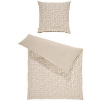 WENDEBETTWÄSCHE 2-teilig E-SCATTERBIG Renforcé 155/220 cm  - Taupe/Greige, Design, Textil (155/220cm) - Esprit