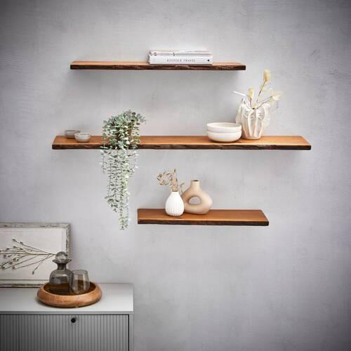 WANDBOARD Eiche massiv Eichefarben  - Eichefarben, Basics, Holz (80/2,5/23cm) - Landscape
