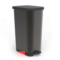 TRETEIMER Ribo 55 L  - Graphitfarben, KONVENTIONELL, Kunststoff (42.3/31.7/67.6cm) - Rotho