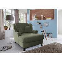 XXL-SESSEL - Dunkelbraun/Olivgrün, KONVENTIONELL, Holz/Textil (109/104/145cm) - Sit & More
