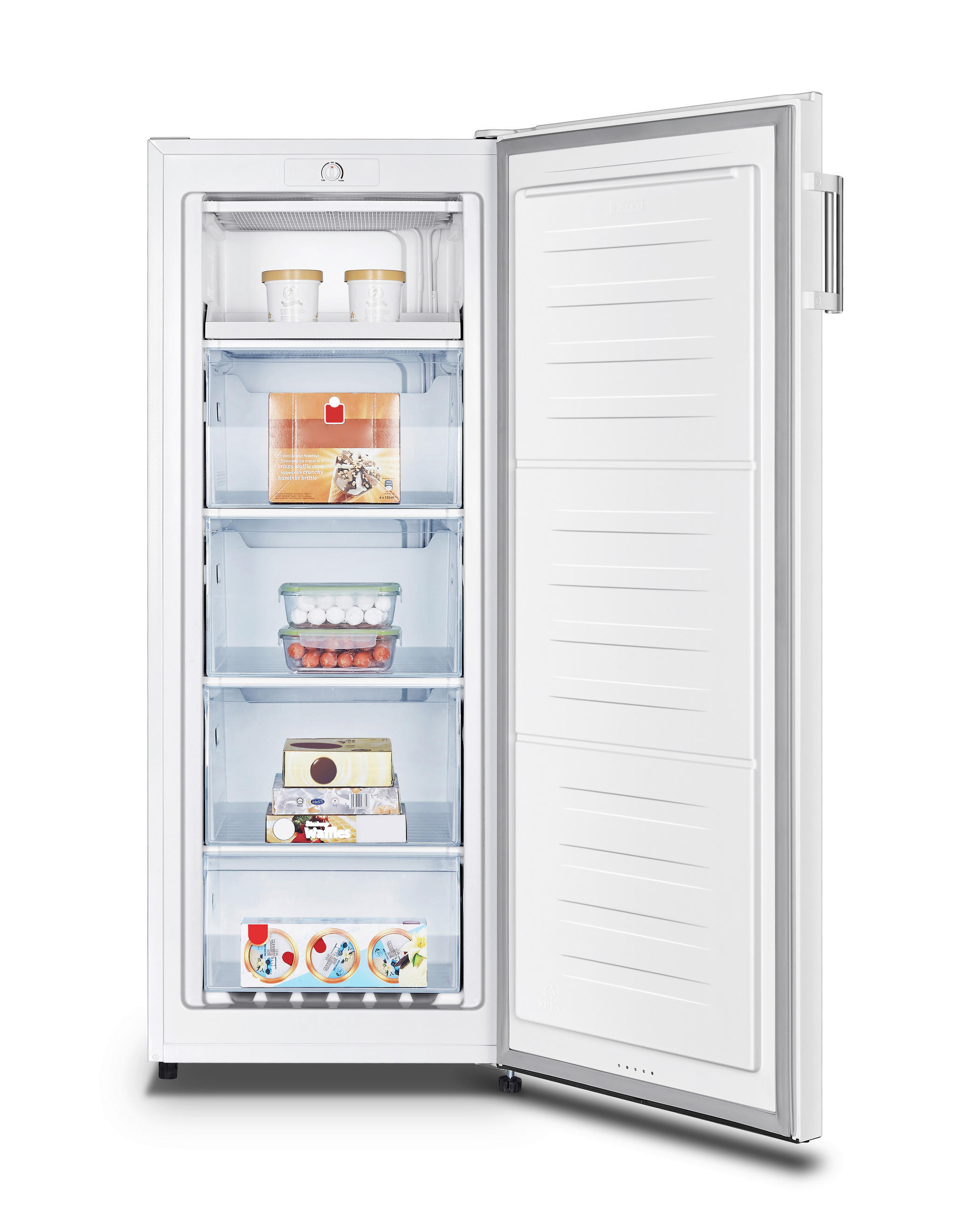 GEFRIERSCHRANK NABO GS 1671  - Weiß, Basics, Glas/Kunststoff (55/143/53,7cm) - Nabo
