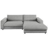 ECKSOFA in Chenille Grau  - Schwarz/Grau, Design, Kunststoff/Textil (270/190cm) - Lomoco