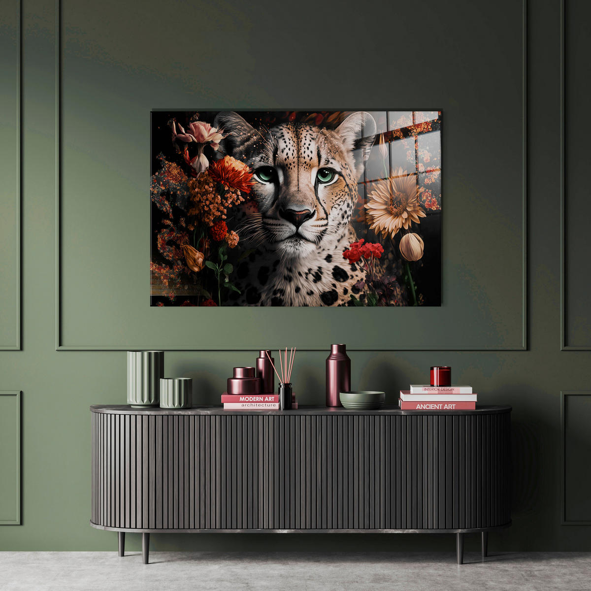 GLASBILD 120/80 cm  - Multicolor, Basics, Glas/Papier (120/80cm)