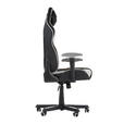 GAMINGSTUHL  in Lederlook, Mikrofaser Schwarz, Weiß  - Schwarz/Weiß, Design, Kunststoff/Textil (72/128-138/72cm) - Xora