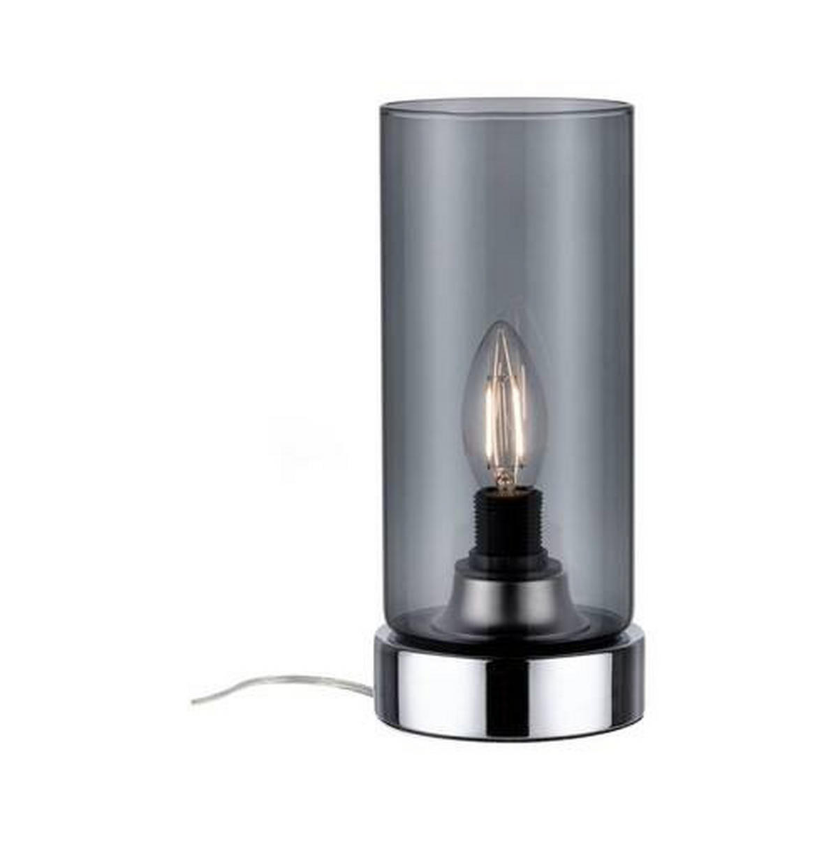 TISCHLEUCHTE 11/24,4 cm   - Chromfarben/Transparent, Design, Glas/Metall (11/24,4cm) - Paulmann
