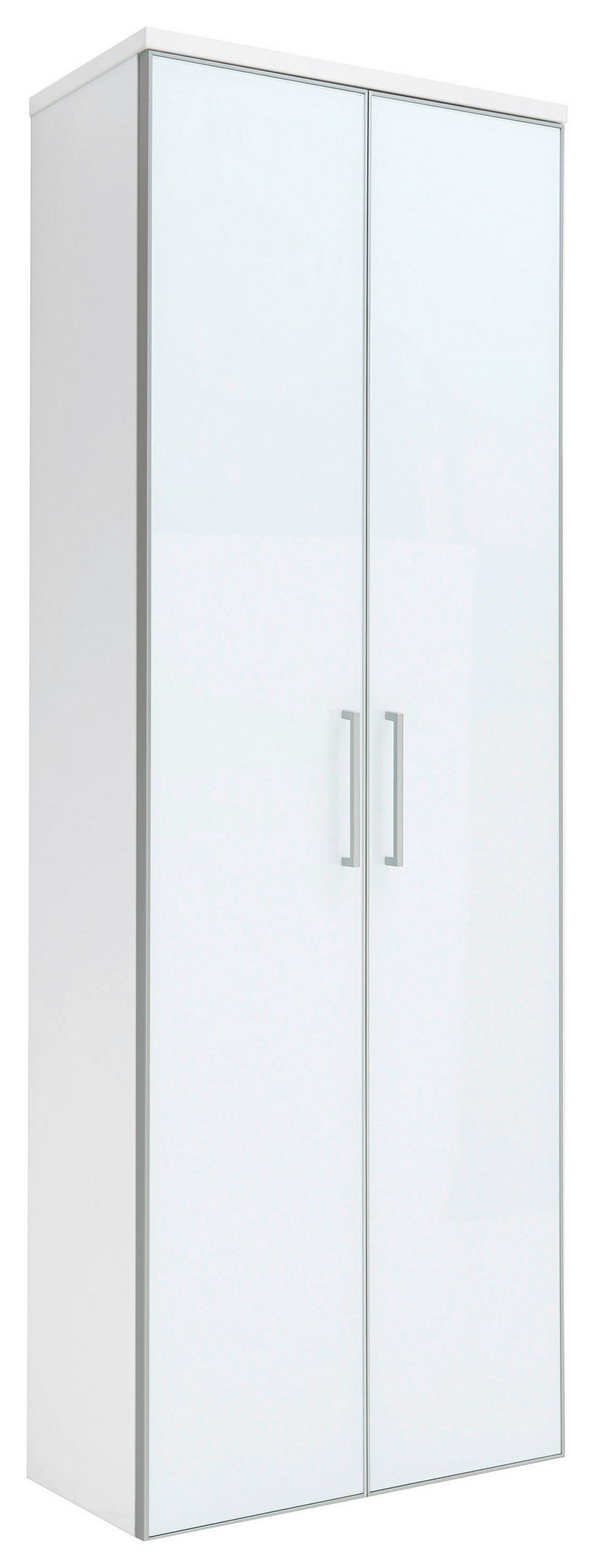 GARDEROBENSCHRANK 61/170/31 cm  - Chromfarben/Weiß, Design, Glas/Holzwerkstoff (61/170/31cm)