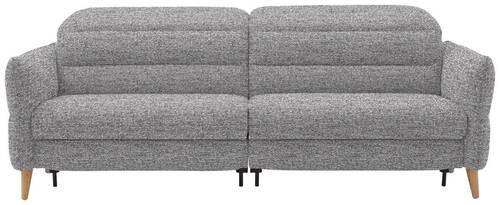 2-SITZER-SOFA in Webstoff Grau  - Eiche Bianco/Grau, Design, Holz/Textil (234-262/85-106/98-112cm) - Dieter Knoll