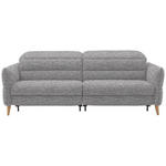 2-SITZER-SOFA in Webstoff Grau  - Eiche Bianco/Grau, Design, Holz/Textil (234-262/85-106/98-112cm) - Dieter Knoll