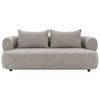 3-SITZER-SOFA Chenille Hellgrau  - Hellgrau/Schwarz, Design, Kunststoff/Textil (200/76/96cm) - Livetastic