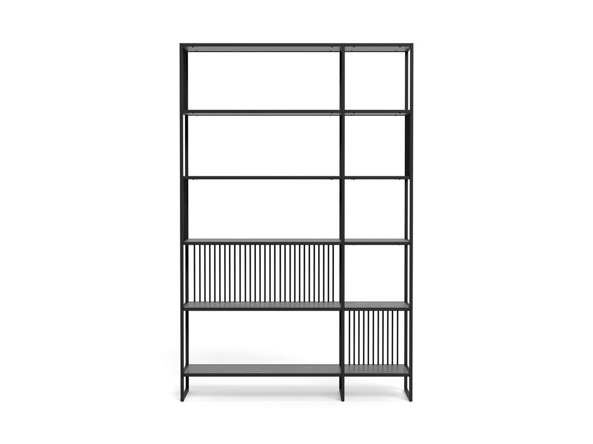 REGAL Schwarz  - Schwarz, Design, Holzwerkstoff/Metall (120/185/35cm) - MID.YOU