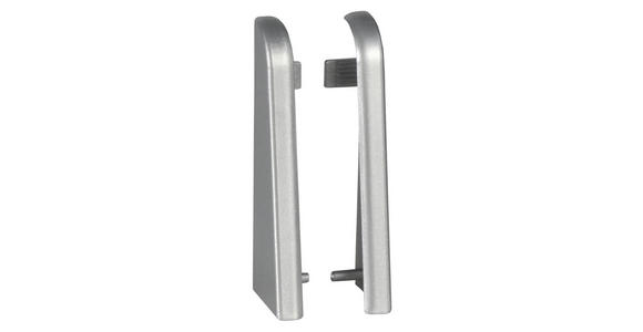 SOCKELLEISTENENDSTÜCK Silberfarben  - Silberfarben, Basics, Kunststoff (-/2.02/5.92cm) - Homeware