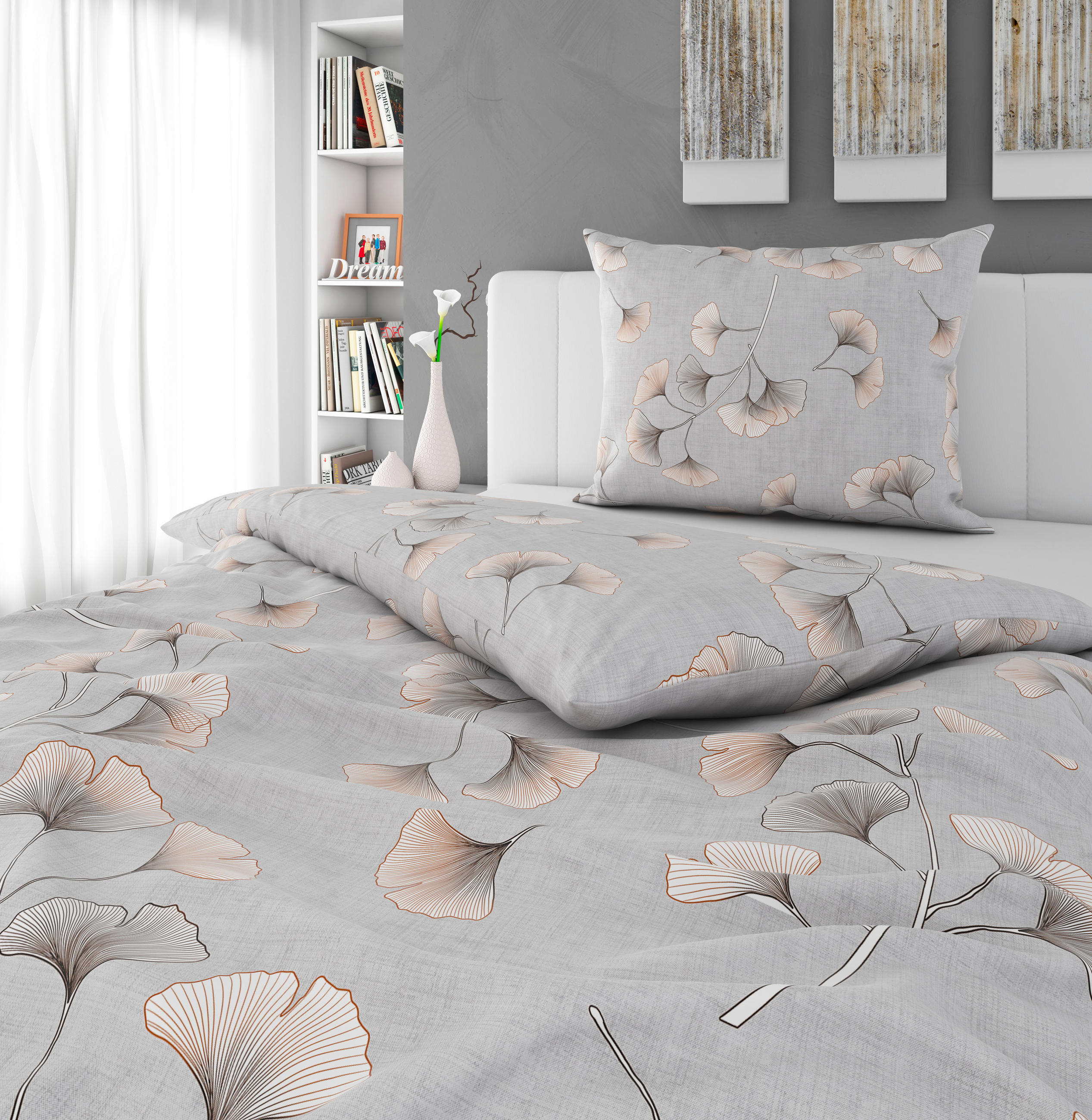 ÁGYNEMŰHUZAT-GARNITÚRA 140/200 cm  - szürke, Konventionell, textil (140/200cm) - Bio:Vio