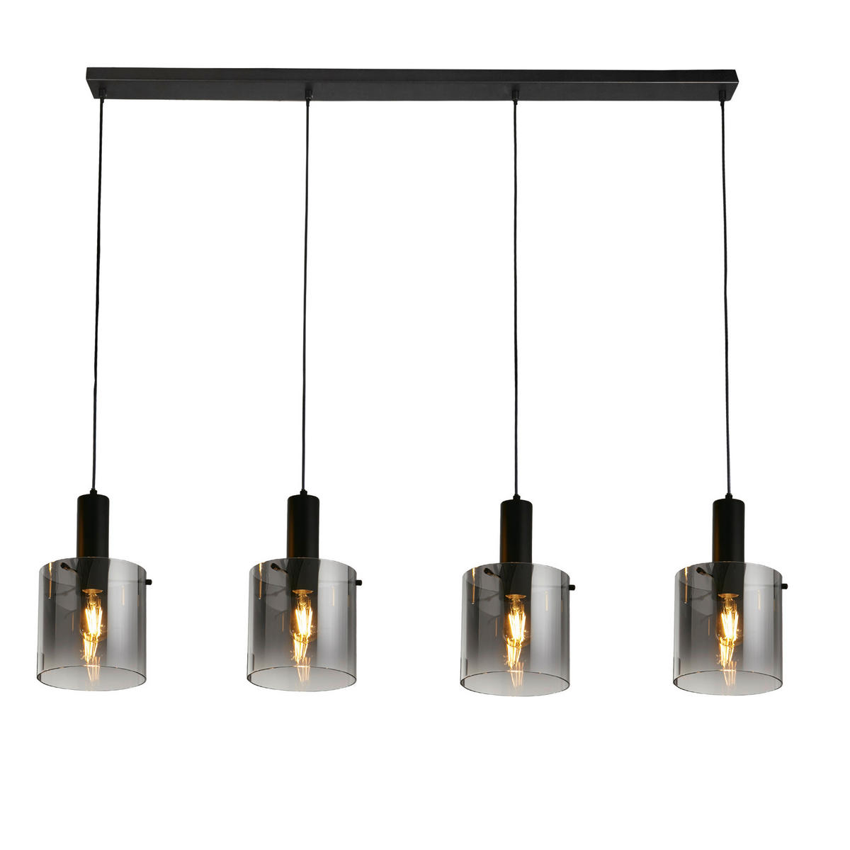 PENDELLAMPA Sweden 142/35-150/22 cm  - svart, Modern, metall/glas (142/35-150/22cm)