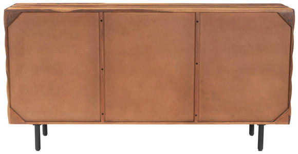 SIDEBOARD  162/80/42 cm  - Sheeshamfarben/Schwarz, Trend, Holz/Metall (162/80/42cm) - Ambia Home