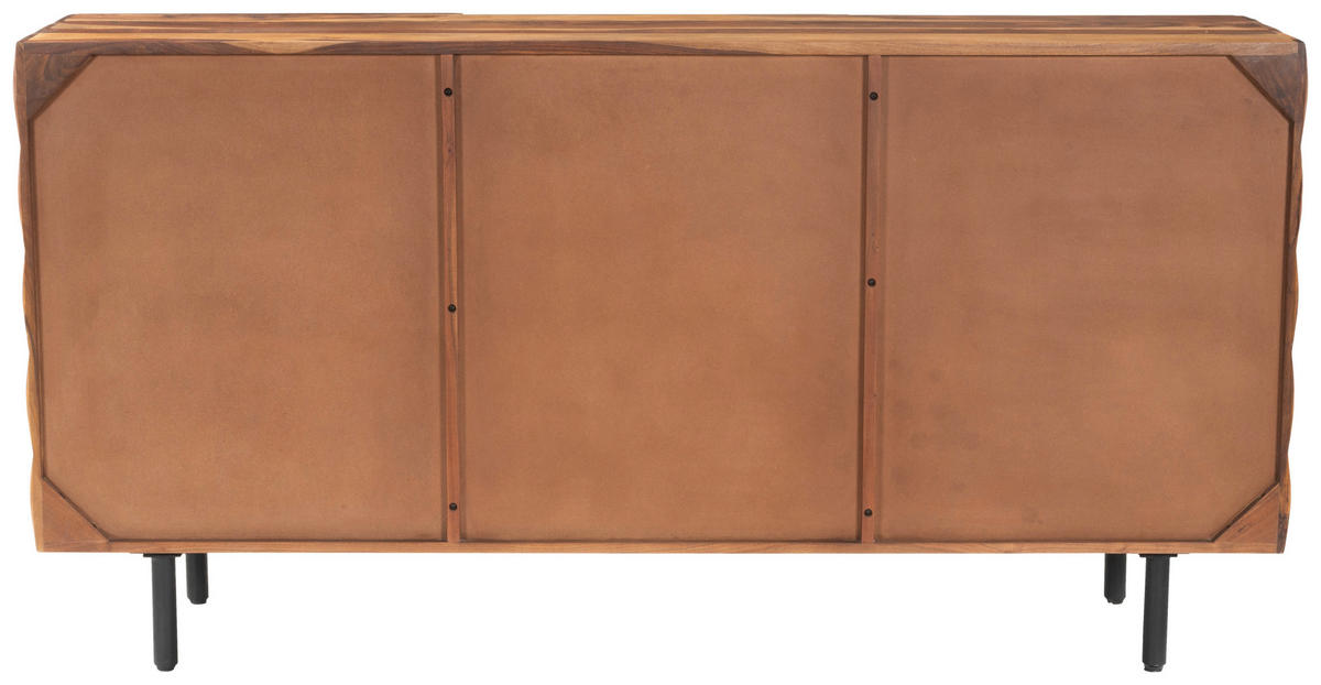 SIDEBOARD  162/80/42 cm  - Sheeshamfarben/Schwarz, Trend, Holz/Metall (162/80/42cm) - Ambia Home