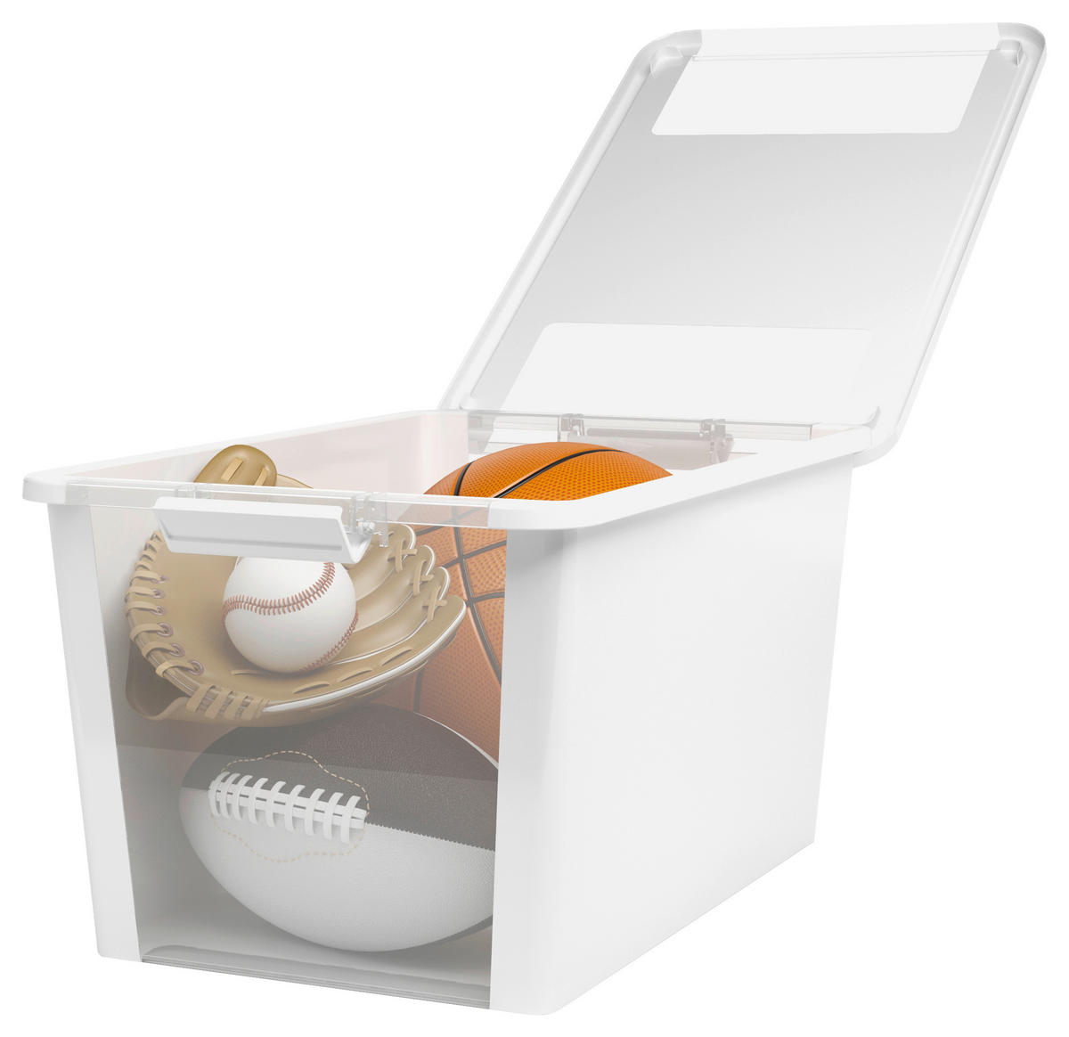 AUFBEWAHRUNGSBOX 35/28/55 cm     - Weiß, KONVENTIONELL, Kunststoff (35/28/55cm)