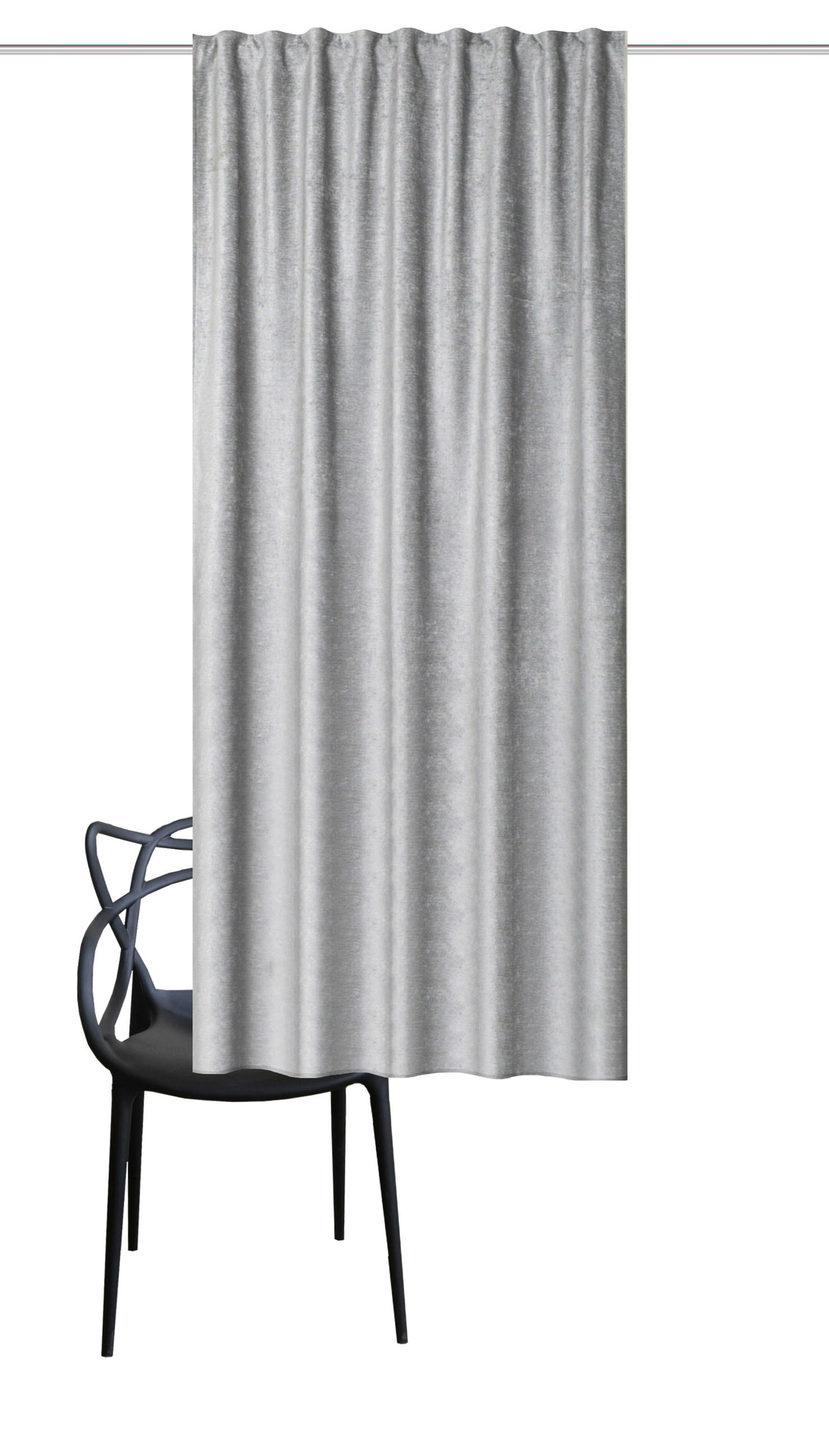 FERTIGVORHANG blickdicht  - Grau, Basics, Textil (135/175cm)