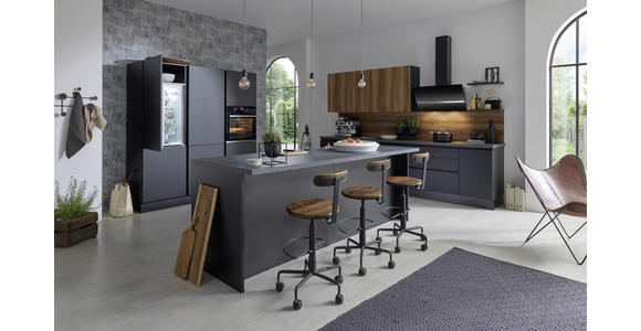 EINBAUKÜCHE   - Schwarz, Design, Holzwerkstoff - Novel