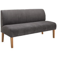 SITZBANK 163/88/75 cm  in Anthrazit  - Anthrazit/Buchefarben, KONVENTIONELL, Holz/Textil (163/88/75cm) - home24