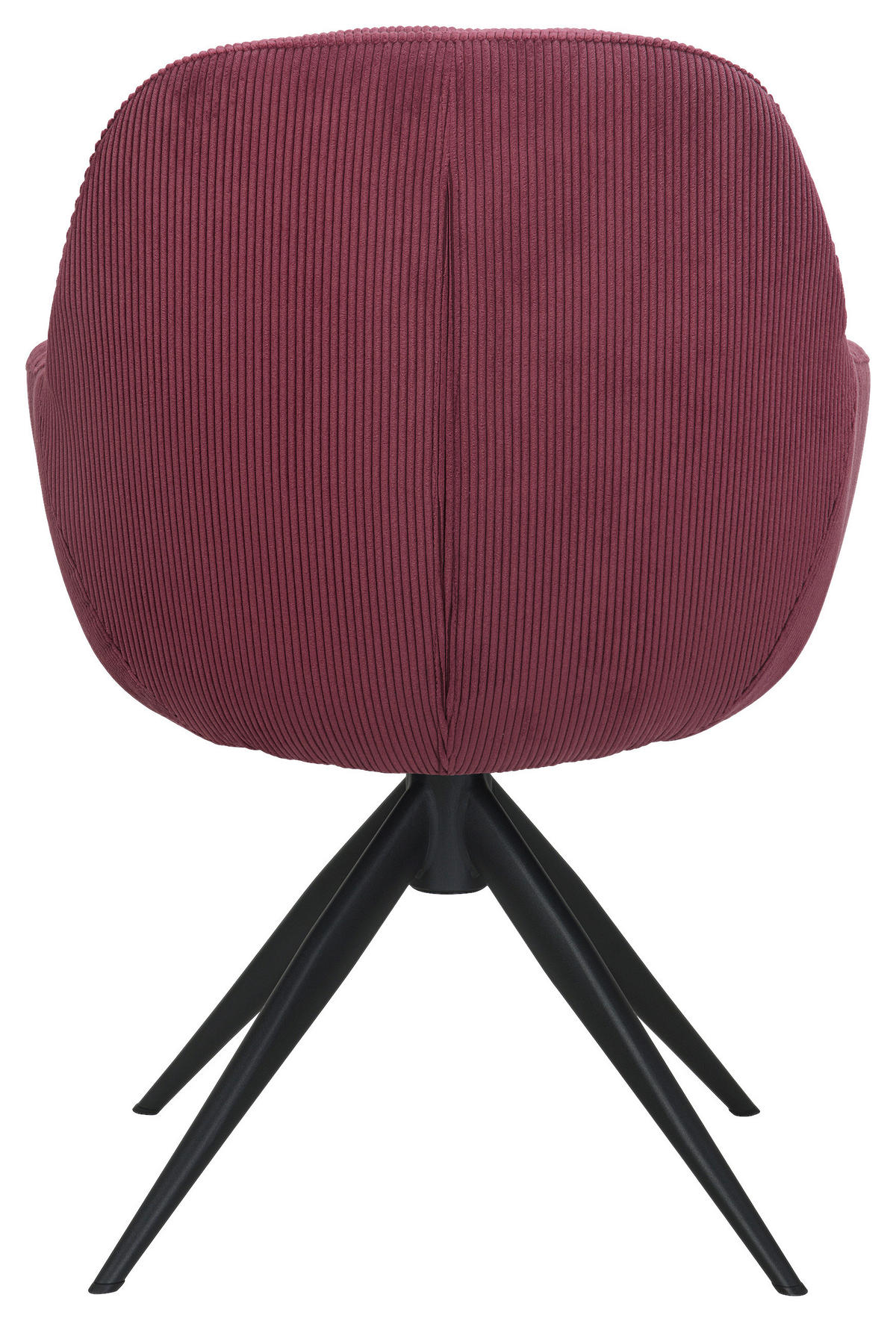 ARMLEHNSTUHL  Sitzfläche 360° drehbar, inklusive Armlehnen, automatische Rückholfunktion Webstoff  Rot  - Rot/Schwarz, Design, Textil/Metall (62/85/70cm) - Johann Jakob