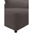 ECKSOFA  in Chenille Dunkelbraun  224/307 cm  - Dunkelbraun/Schwarz, KONVENTIONELL, Kunststoff/Textil (224/307cm) - Hom`in