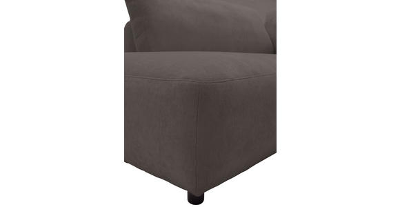 ECKSOFA  in Chenille Dunkelbraun  224/307 cm  - Dunkelbraun/Schwarz, KONVENTIONELL, Kunststoff/Textil (224/307cm) - Hom`in