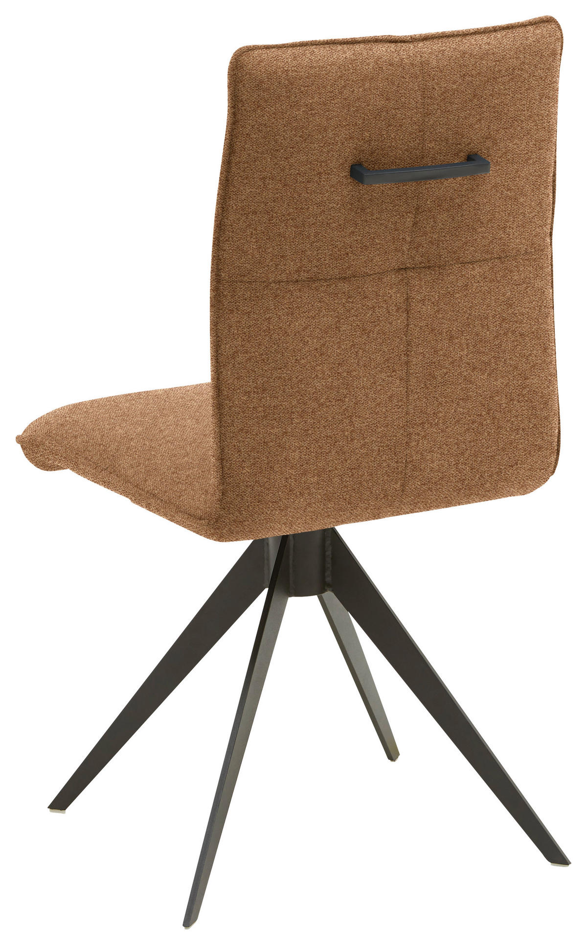 STUHL Stahl Flachgewebe  - Cognac/Schwarz, Design, Textil/Metall (46/91/62cm) - Dieter Knoll