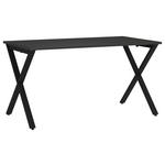 SCHREIBTISCH 140/80/75 cm  in Graphitfarben, Schwarz  - Graphitfarben/Schwarz, MODERN, Holzwerkstoff/Metall (140/80/75cm) - Novel