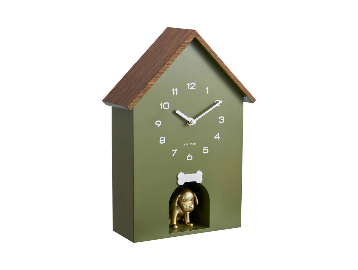 WANDUHR Modern doggy Grün 26.5/36.5/11.5 cm  - Grün, Basics, Kunststoff (26.5/36.5/11.5cm) - Karlsson