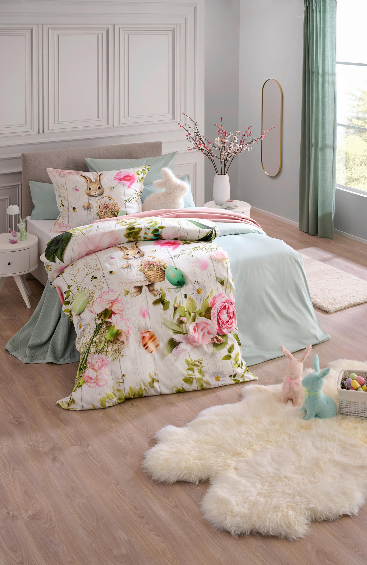 WENDEBETTWÄSCHE Satin 140/200 cm  - Multicolor, Textil (140/200cm) - Esposa