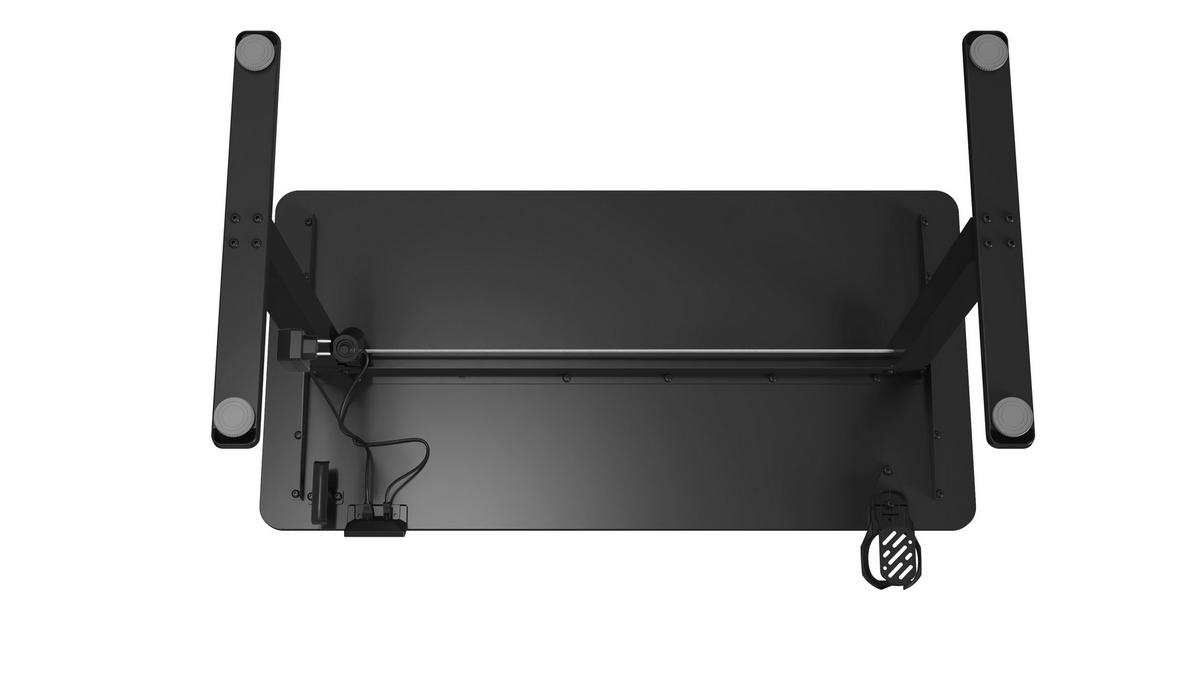 SCHREIBTISCH 120/60/70-115 cm Schwarz elektrisch höhenverstellbar  - Schwarz, MODERN, Holzwerkstoff/Kunststoff (120/60/70-115cm) - Livetastic