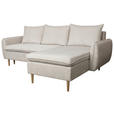 ECKSOFA Perlmutt Chenille  - Buchefarben/Perlmutt, KONVENTIONELL, Holz/Textil (244/163cm) - Carryhome