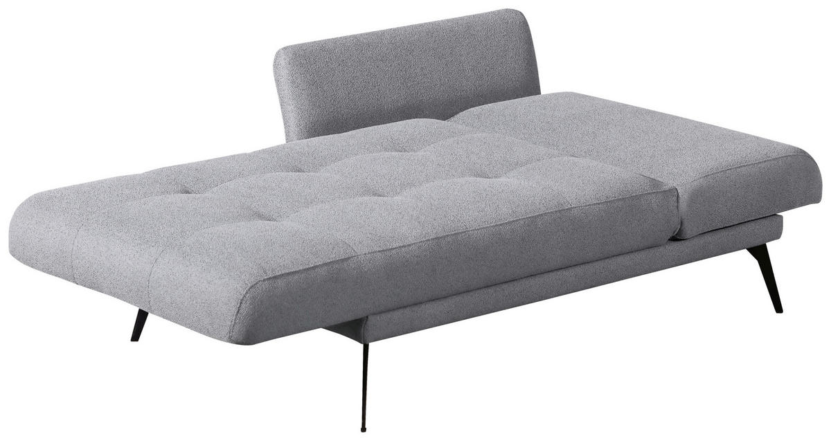 RÉCAMIERE in Grau  - Schwarz/Grau, Konventionell, Textil/Metall (200/85/106cm) - Novel