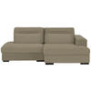 ECKSOFA Taupe Chenille  - Taupe/Schwarz, Design, Kunststoff/Textil (223/158cm) - Lomoco