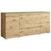 SIDEBOARD 150/67,9/39,5 cm Eiche Artisan  - Eiche Artisan/Grau, Basics, Holzwerkstoff/Kunststoff (150/67,9/39,5cm) - P & B