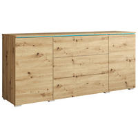 SIDEBOARD Vera  in 150/67,9/39,5 cm  - Eiche Artisan/Grau, Basics, Holzwerkstoff/Kunststoff (150/67,9/39,5cm) - P & B