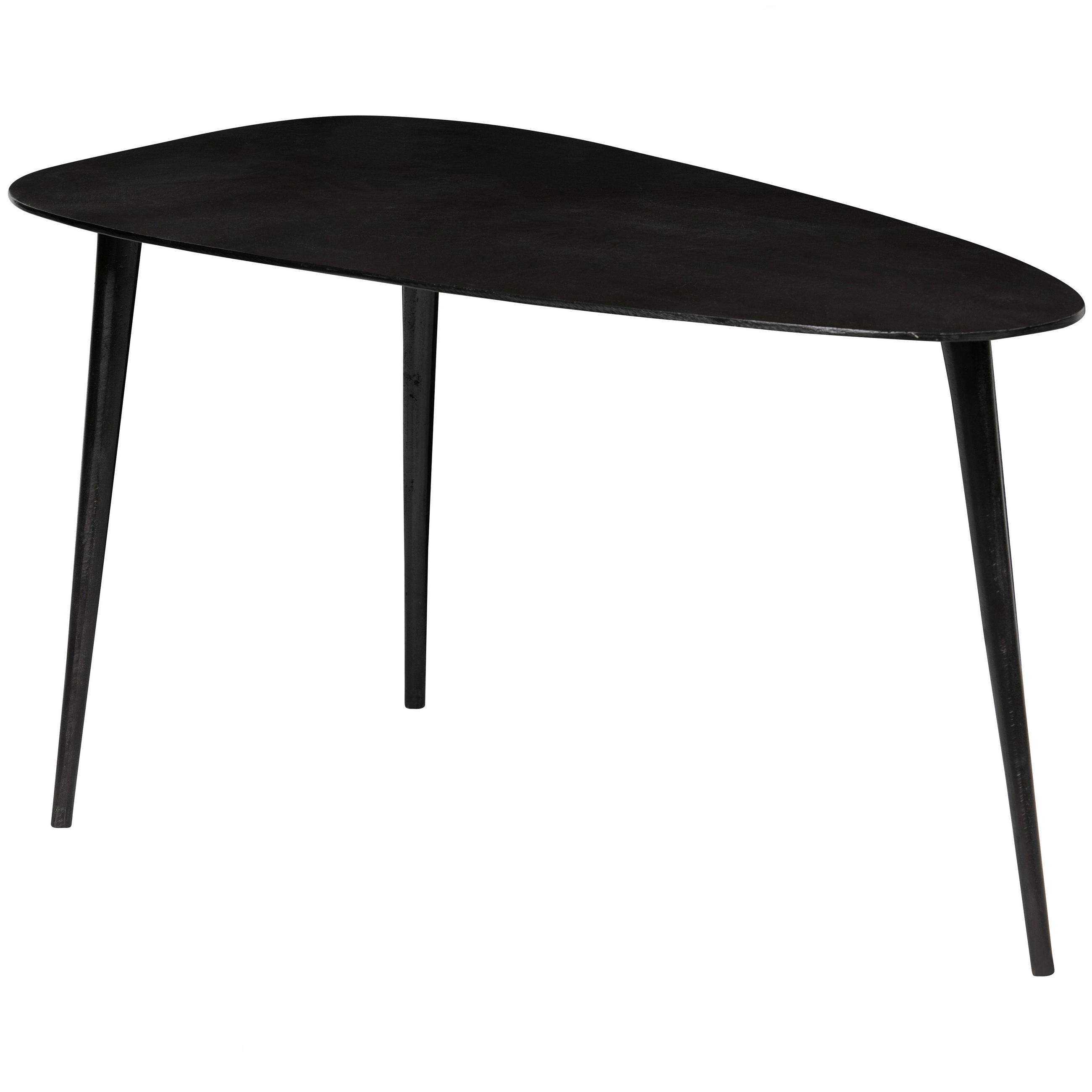 BEISTELLTISCHSET organisch Schwarz  - Schwarz, Design, Metall - Livetastic