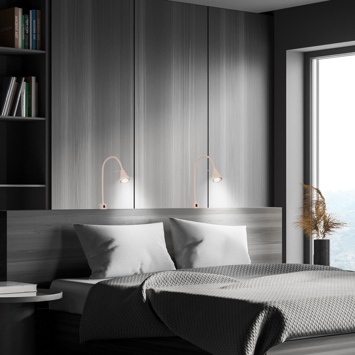 LED-WANDLEUCHTE 21,7/45 cm   - Beige, KONVENTIONELL, Metall (21,7/45cm) - Briloner