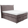 BOXSPRING KREVET 140/200 cm     siva  - siva/crna, Konvencionalno, tekstil/plastika (140/200cm) - Boxxx