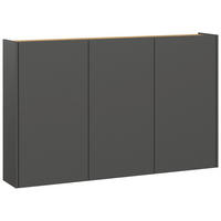 SCHUHSCHRANK GW-Libbiano 138/87/25 cm  - Eichefarben/Graphitfarben, Design, Holzwerkstoff (138/87/25cm)