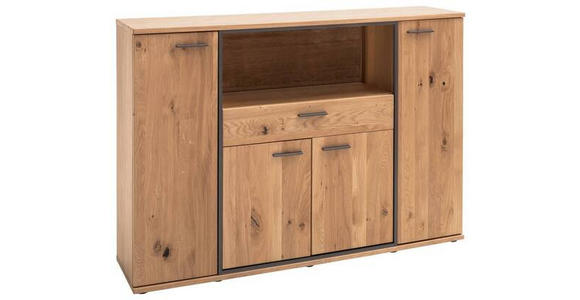 SIDEBOARD  in 165/115/37 cm  - Eichefarben/Anthrazit, KONVENTIONELL, Holz/Holzwerkstoff (165/115/37cm) - Landscape