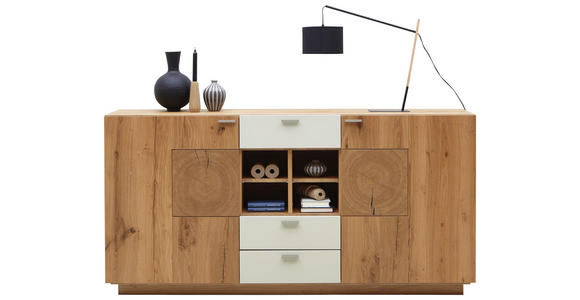 SIDEBOARD 176/88/38 cm - Champagner/Eichefarben, KONVENTIONELL, Holz/Metall (176/88/38cm) - Voleo