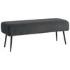 HOCKERBANK 110/41/43 cm Samt Dunkelgrau  - Dunkelgrau/Schwarz, Design, Textil/Metall (110/41/43cm) - MID.YOU