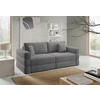 SCHLAFSOFA TERAZZO in Webstoff Dunkelgrau  - Dunkelgrau/Schwarz, Design, Kunststoff/Textil (254/93/167cm) - Livetastic
