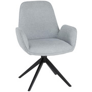 NASLANJAČ, kovina, tekstil siva, črna - črna/siva, Design, kovina/tekstil (61/87/61cm) - Novel